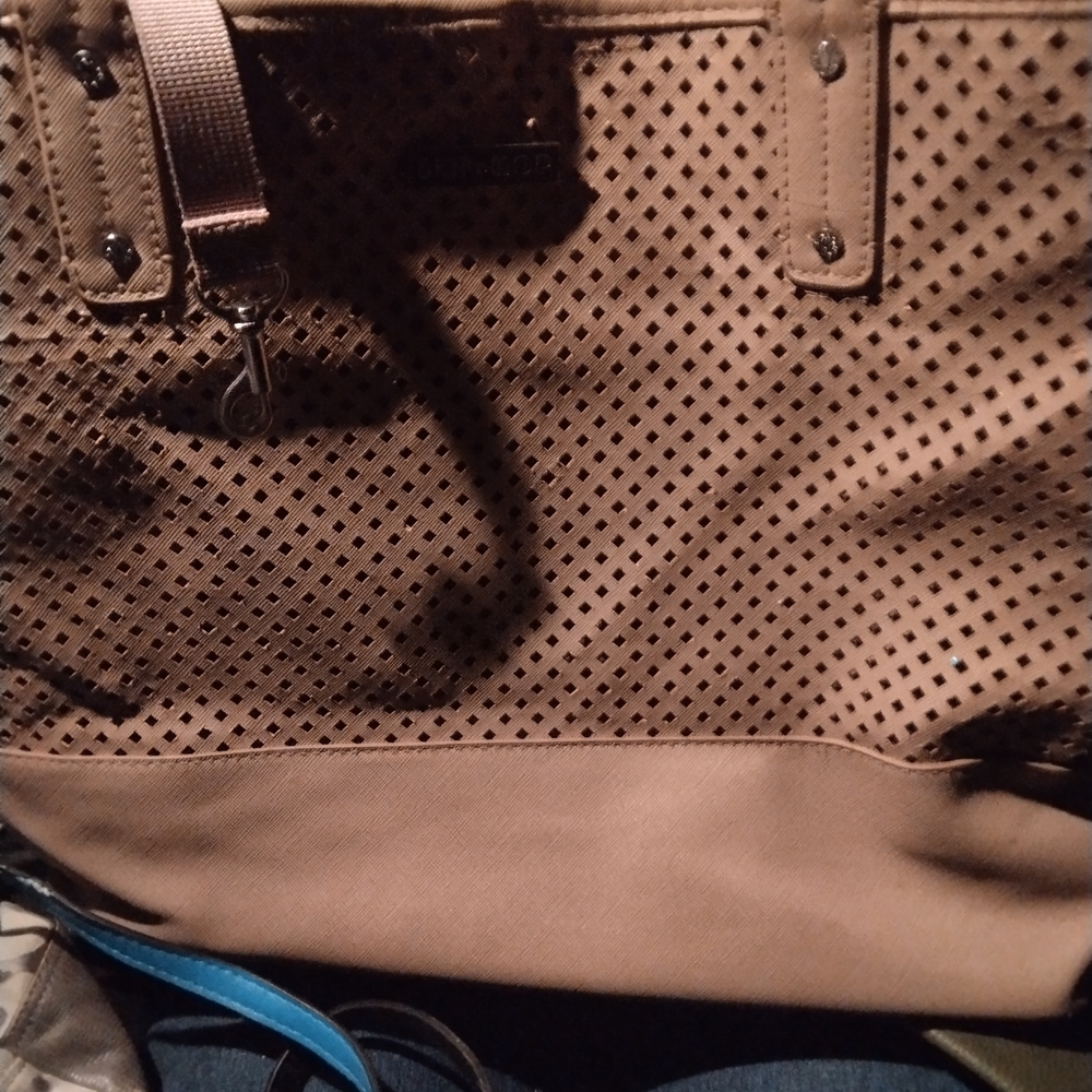 Skip Hop Tan Perforated Tote Bag